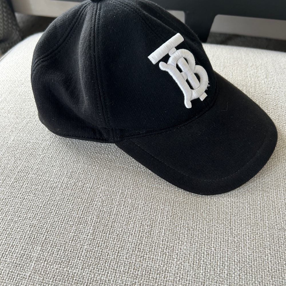 Black Baseball Cap with White Logo - Picture 2 of 5